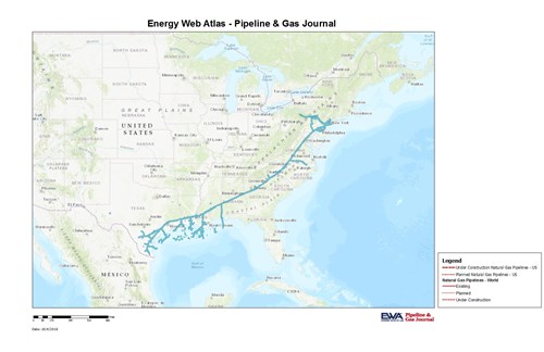 WB XPress Natural Gas Pipeline Project Into Service In West Virginia.