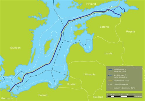 Nord Stream 2 Possible Routes