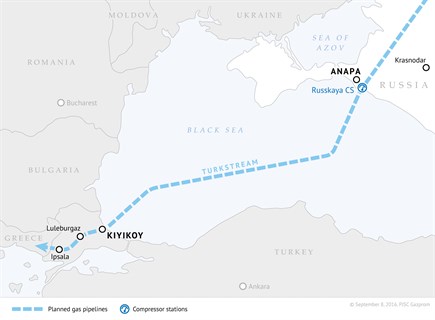 Gazprom Turkstream Proposed Route